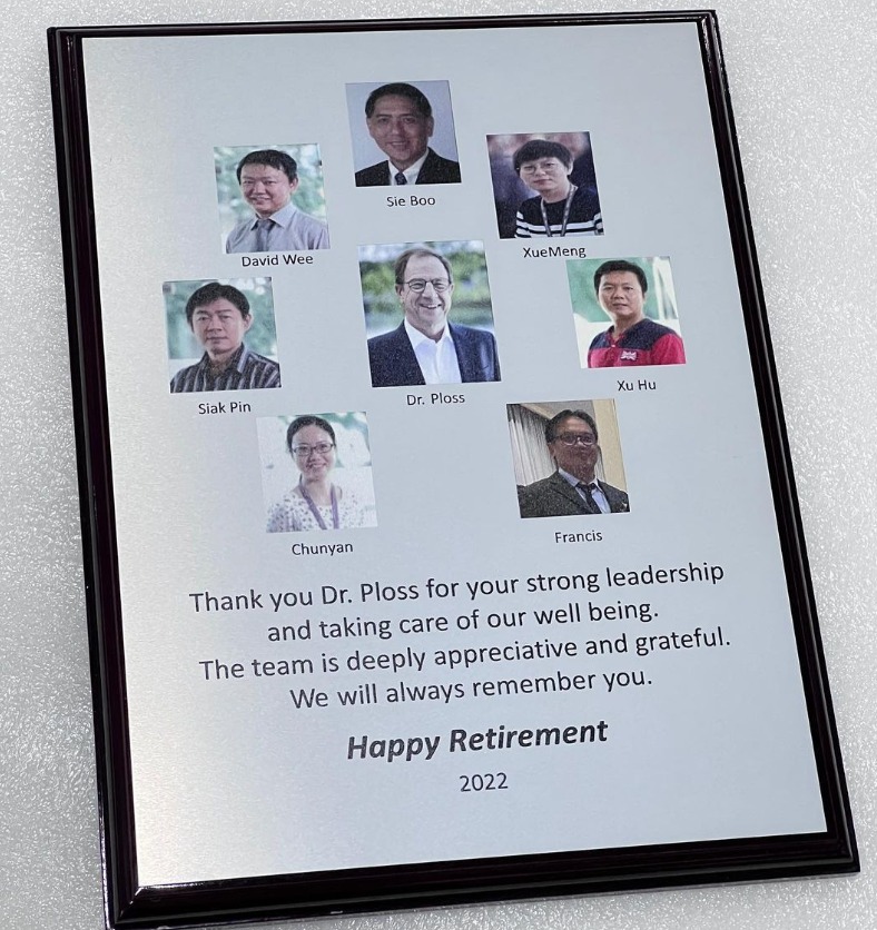 Customised Design Plaque with Silver Aluminium Plate — David Sports & Engraving