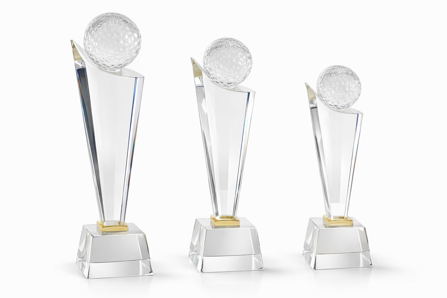 Crystal Golf Series - Gold Base — David Sports & Engraving