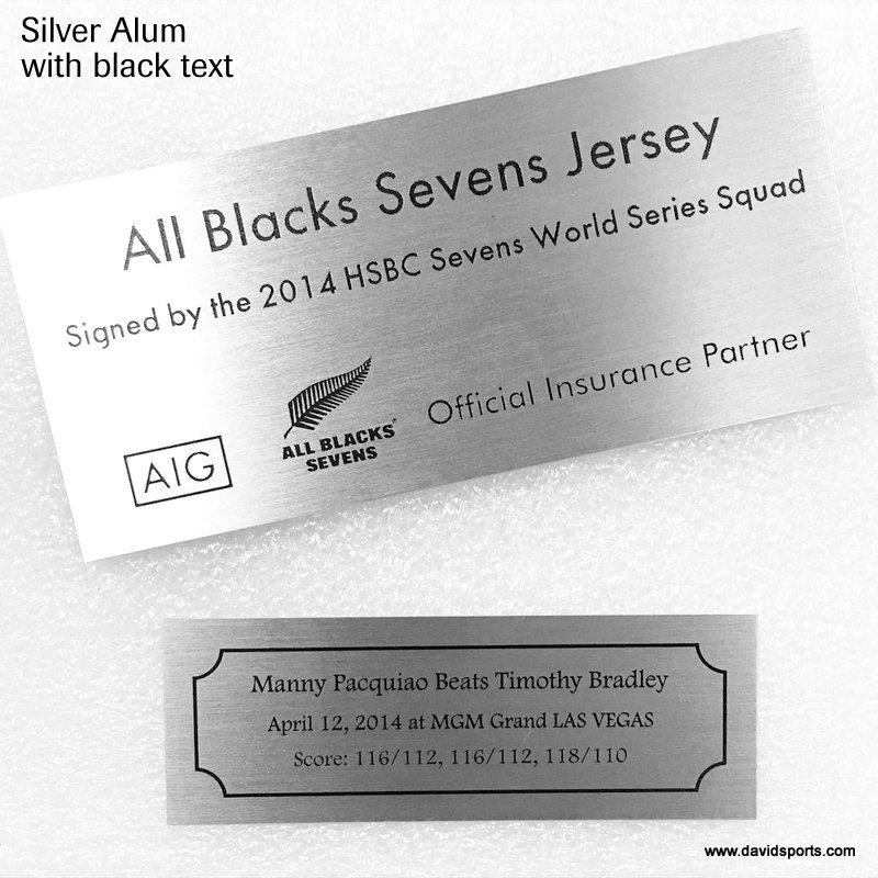 Silver Aluminium Plate - UV Embossing — David Sports & Engraving